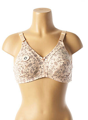 Soutien-gorge effet matière satinée haut soutien-gorge emboitant beige HANA femme