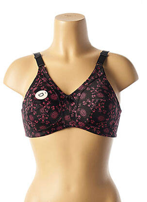 Soutien-gorge effet matière satinée haut soutien-gorge emboitant noir HANA femme