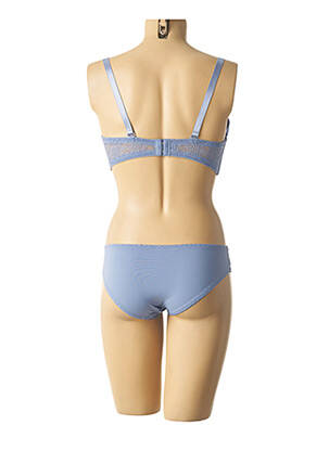 Ensemble lingerie culotte bleu HANA femme