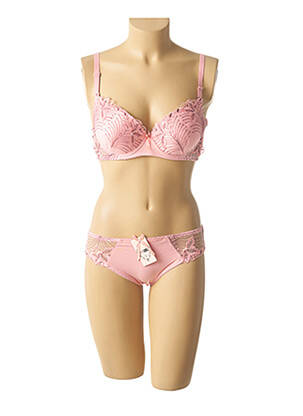 Ensemble lingerie culotte rose HANA femme