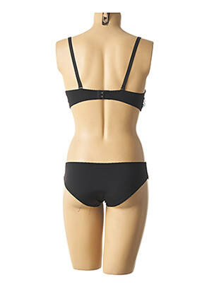 Ensemble lingerie bretelles élastiquées ajustables noir HANA femme