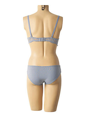 Ensemble lingerie culotte bleu HANA femme