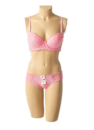 Ensemble lingerie culotte rose HANA femme