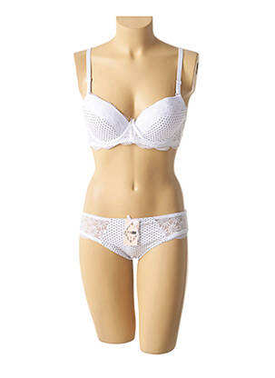 Ensemble lingerie culotte blanc HANA femme