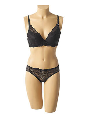 Ensemble lingerie micro fibres noir HANA femme