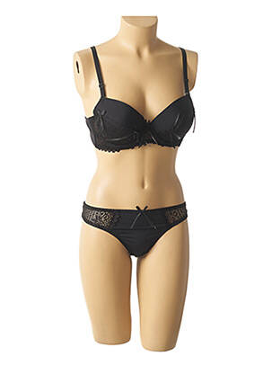 Ensemble lingerie micro fibres noir HANA femme