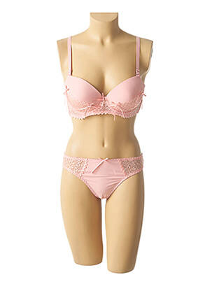 Ensemble lingerie micro fibres rose HANA femme