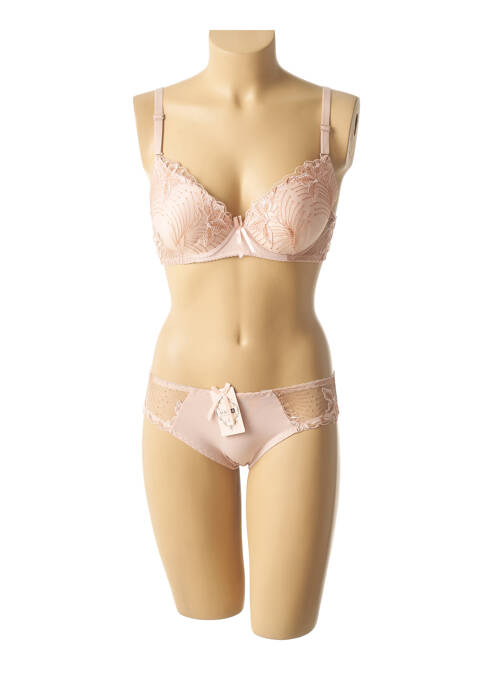 Ensemble lingerie bretelles élastiquées ajustables chair HANA femme