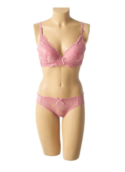 Ensemble lingerie micro fibres rose HANA femme