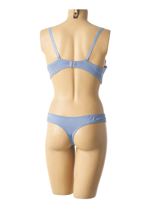 Ensemble lingerie micro fibres bleu HANA femme