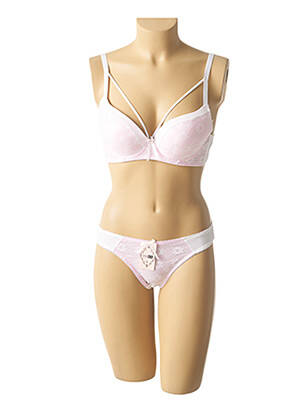 Ensemble lingerie tanga rose HANA femme