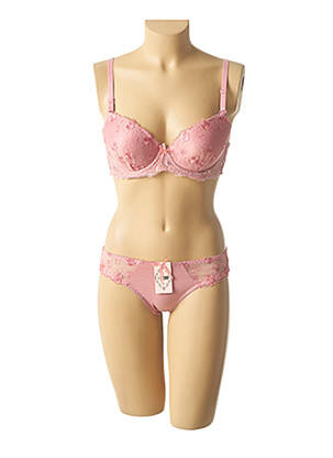 Ensemble lingerie micro fibres rose HANA femme
