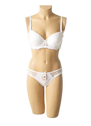 Ensemble lingerie micro fibres blanc HANA femme