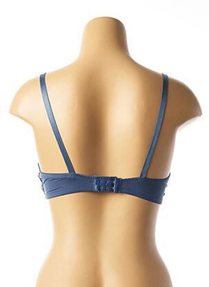 Soutien-gorge tissage dentelle haut soutien-gorge moulé bleu HANA femme