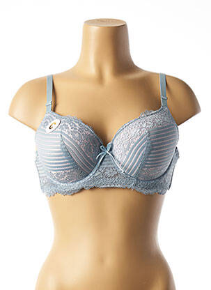 Soutien-gorge légère et transparente haut soutien-gorge moulé bleu HANA femme