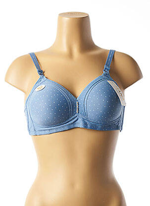 Soutien-gorge sans armature sans armature bleu HANA femme