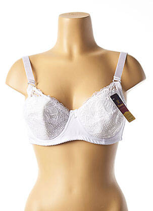 Soutien-gorge effet matière satinée haut soutien-gorge moulé blanc LUNNA femme