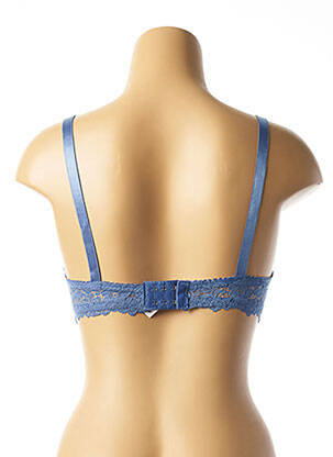 Soutien-gorge effet matière satinée haut soutien-gorge moulé bleu HANA femme