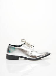 Derbies tissage vernis talon plat jusqu'à 3cm gris I LOVE SHOES femme