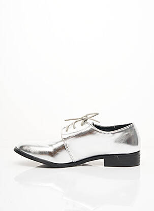Derbies tissage vernis talon plat jusqu'à 3cm gris I LOVE SHOES femme