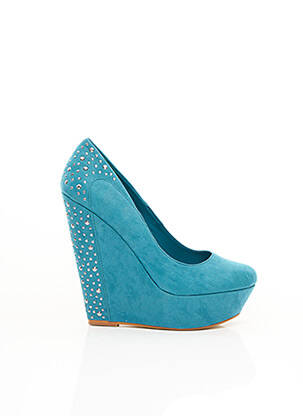 Escarpins talon haut de 10cm et plus bleu I LOVE SHOES femme