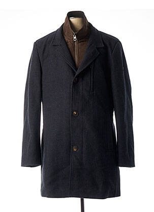 Manteau long bleu FYNCH-HATTON pour homme
