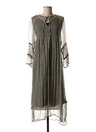 Robe mi-longue manches 3/4 manches 3/4 noir SCHOOL RAG femme