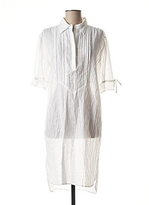 Robe mi-longue blanc SCHOOL RAG femme
