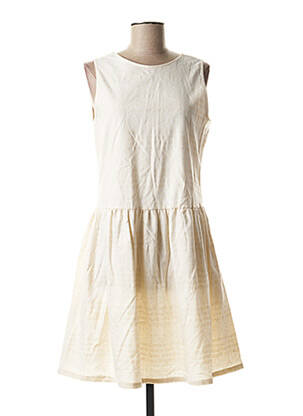 Robe mi-longue coupe évasée sans manche beige MANILA GRACE femme