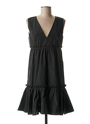 Robe mi-longue sans manche sans manche noir I BLUES femme