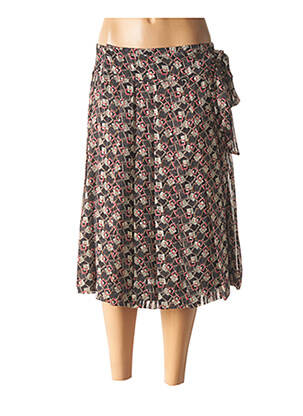 Jupe mi-longue taille normale noir IDANO femme