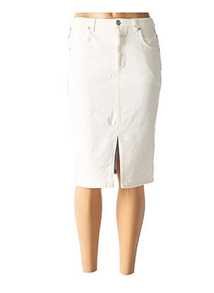 Jupe mi-longue stretch blanc CLOSED femme