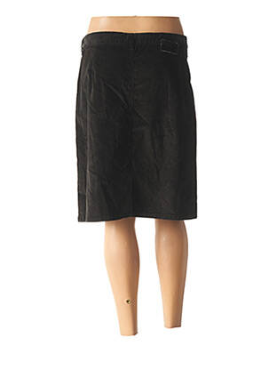 Jupe mi-longue stretch noir LEON & HARPER femme