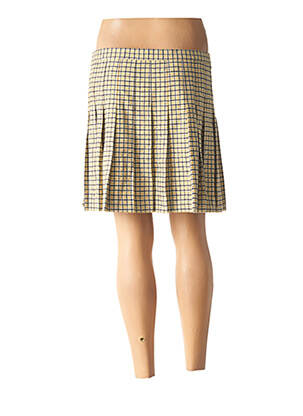 Jupe courte taille normale jaune LEON & HARPER femme