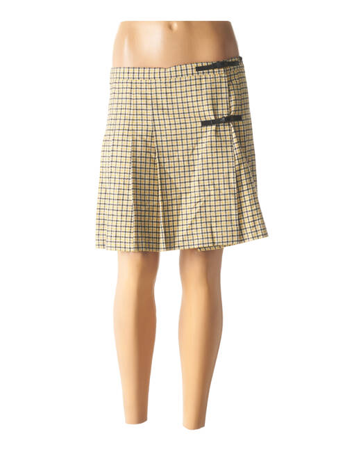Jupe courte taille normale jaune LEON & HARPER femme