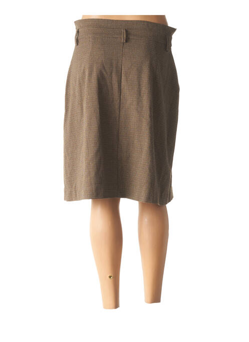 Jupe mi-longue marron IDANO pour femme