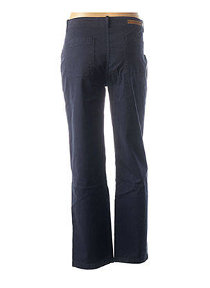 Pantalon droit fermeture zippée sous rabat boutonné taille basse bleu HARRIS WILSON femme