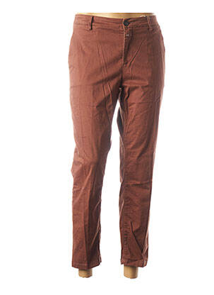 Pantalon 7/8 stretch taille basse marron CLOSED femme