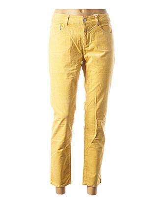 Pantalon 7/8 stretch taille basse jaune CLOSED femme
