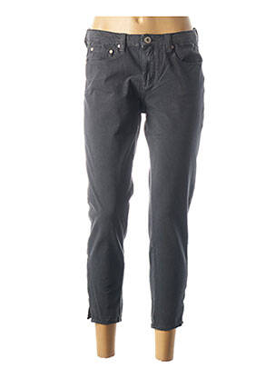 Pantacourt stretch taille basse gris DENIM STUDIO femme