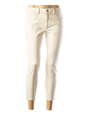 Pantacourt stretch taille basse beige DL 1961 femme