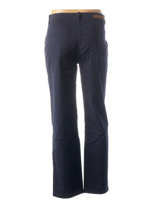 Pantalon droit fermeture zippée sous rabat boutonné taille basse bleu HARRIS WILSON femme