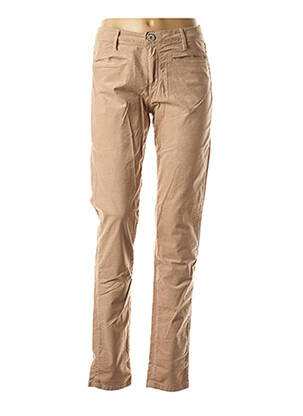 Pantalon slim taille basse taille basse beige DENIM STUDIO femme
