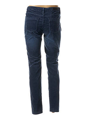 Pantalon slim broderie rivets taille basse bleu DENIM STUDIO femme
