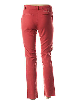 Pantalon 7/8 stretch taille basse rouge LEON & HARPER femme