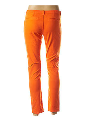 Pantalon 7/8 tissage popeline taille basse orange SCHOOL RAG femme