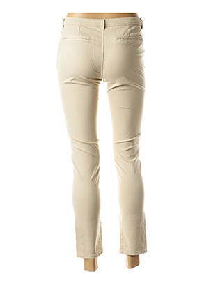 Pantalon 7/8 tissage popeline taille basse beige SCHOOL RAG femme