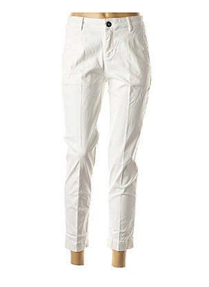Pantalon 7/8 stretch taille normale blanc JANE BLUE femme