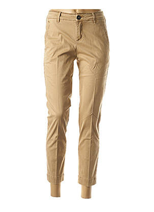 Pantalon 7/8 stretch taille normale beige JANE BLUE femme