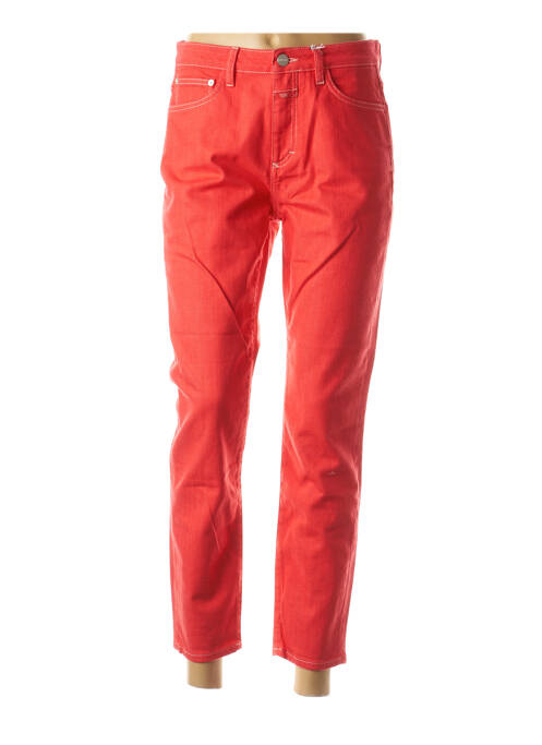 Jeans coupe droite stretch taille normale rouge CLOSED femme